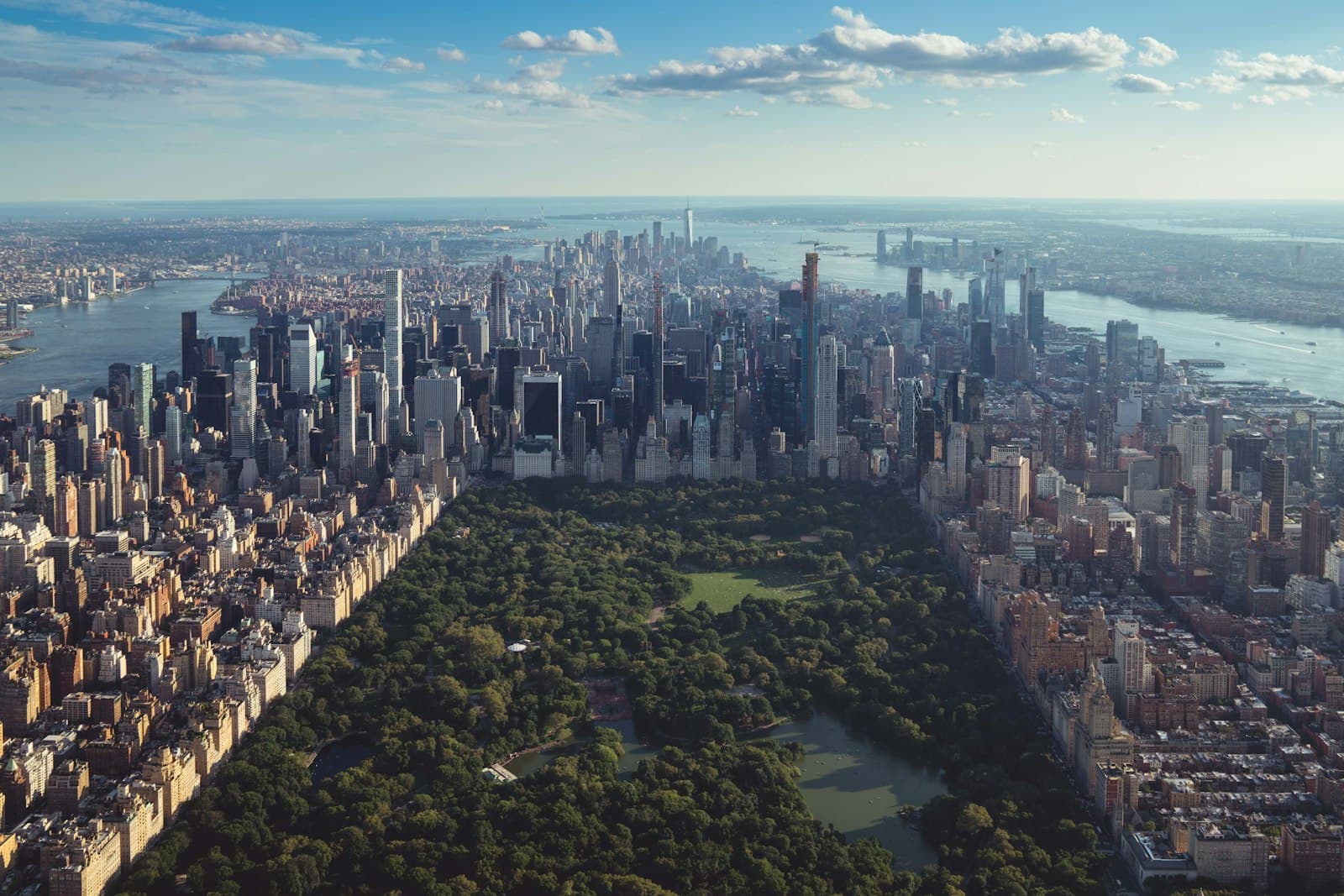 Central Park framed by the buildings around it